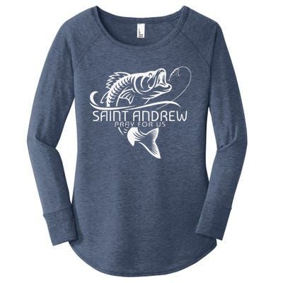 St Andrew Fishing Saint Of Fisherman Catholic Saint Women's Perfect Tri Tunic Long Sleeve Shirt