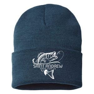 St Andrew Fishing Saint Of Fisherman Catholic Saint Sustainable Knit Beanie