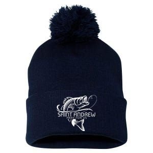 St Andrew Fishing Saint Of Fisherman Catholic Saint Pom Pom 12in Knit Beanie