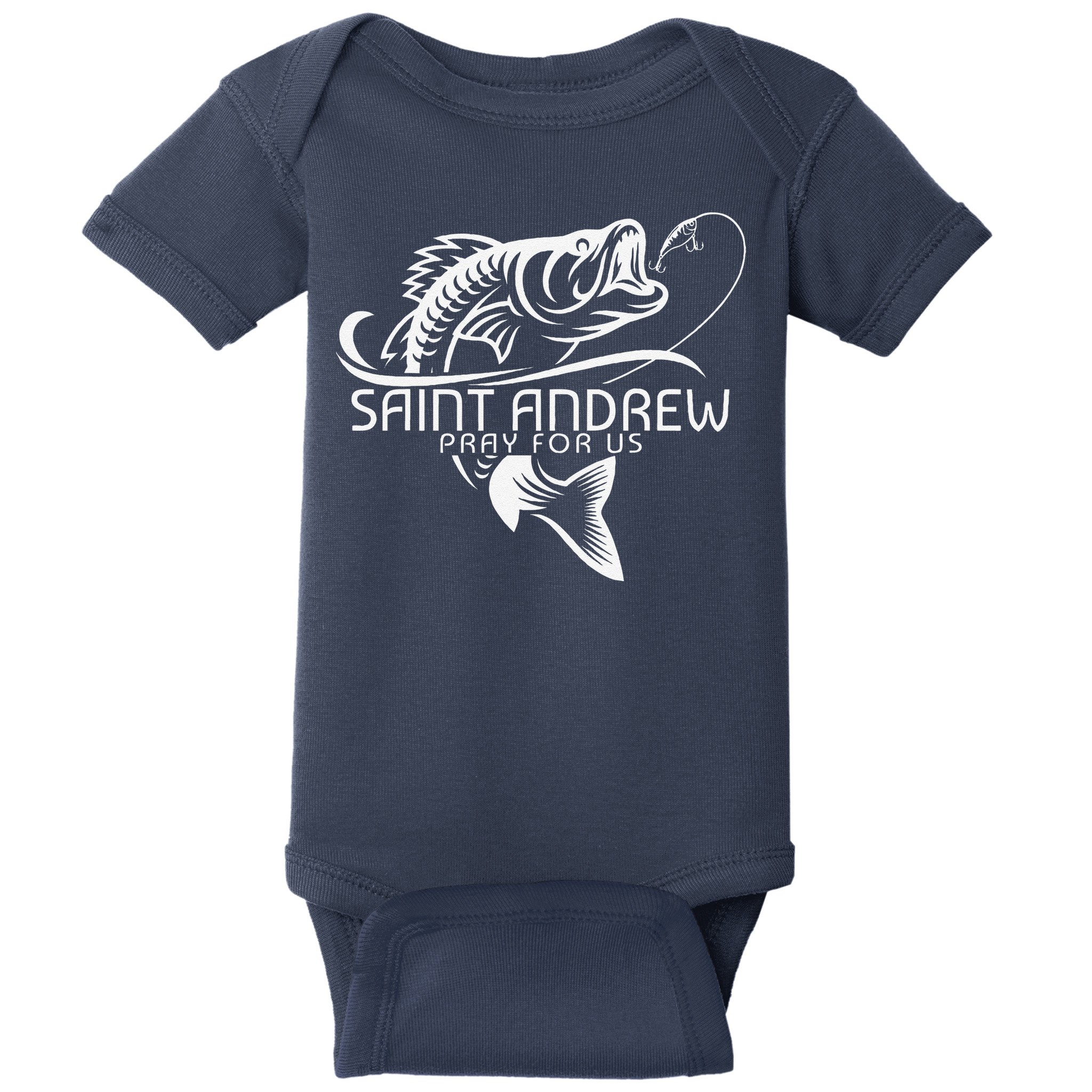 St Andrew Fishing Saint Of Fisherman Catholic Saint Baby Bodysuit