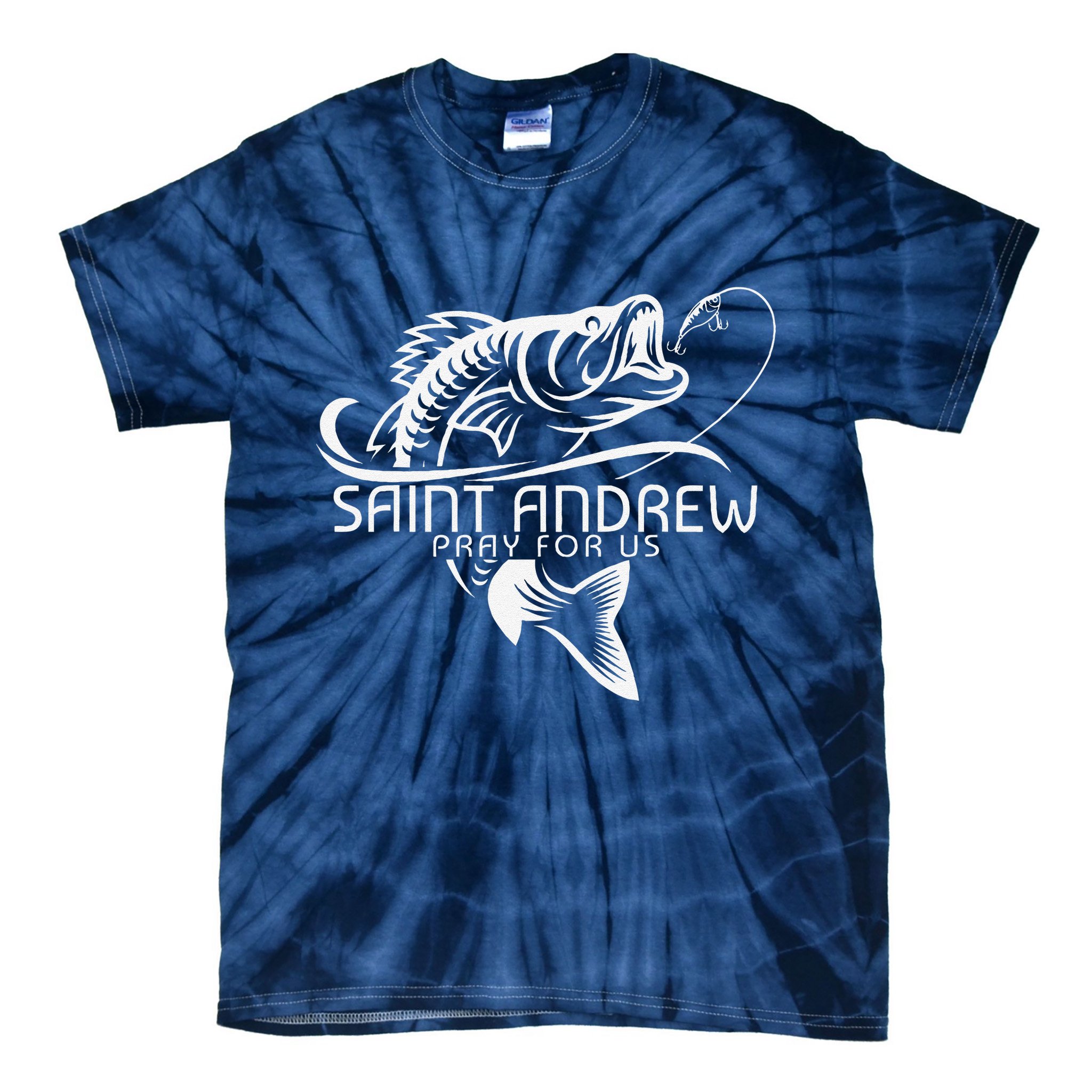 St Andrew Fishing Saint Of Fisherman Catholic Saint Tie-Dye T-Shirt