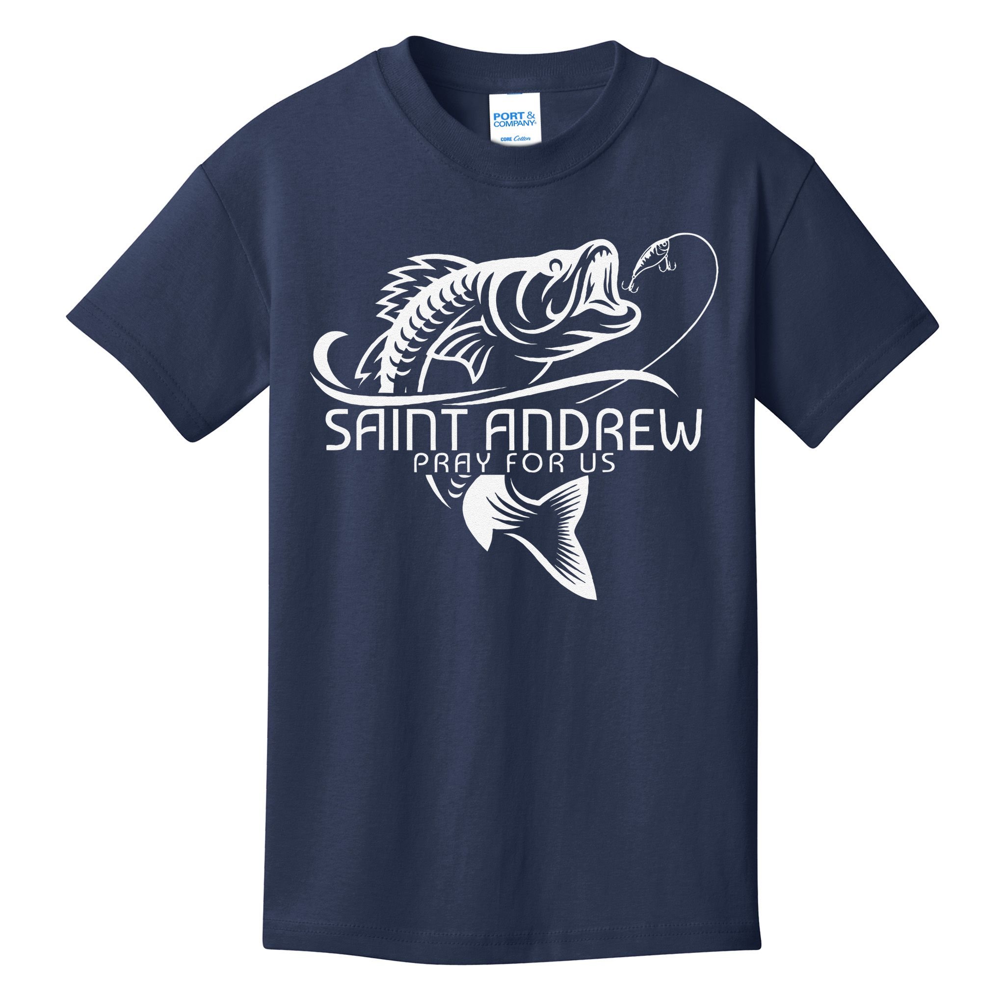 St Andrew Fishing Saint Of Fisherman Catholic Saint Kids T-Shirt