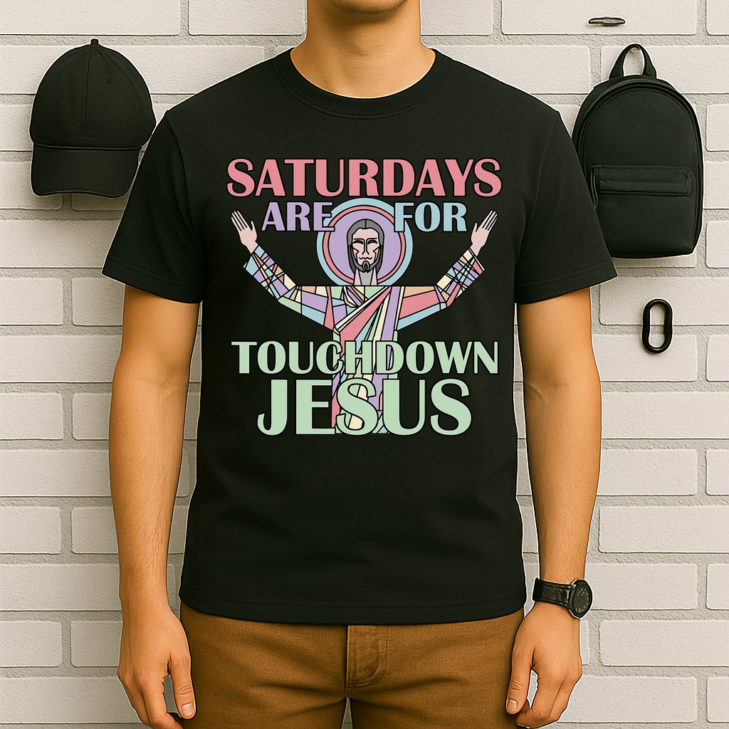 Saturdays Are For Touchdown Jesus Christian T-Shirt