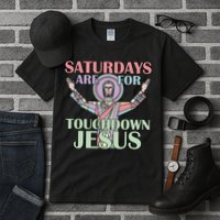 Saturdays Are For Touchdown Jesus Christian Tall T-Shirt