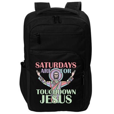 Saturdays Are For Touchdown Jesus Christian Impact Tech Backpack