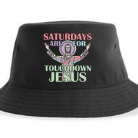 Saturdays Are For Touchdown Jesus Christian Sustainable Bucket Hat