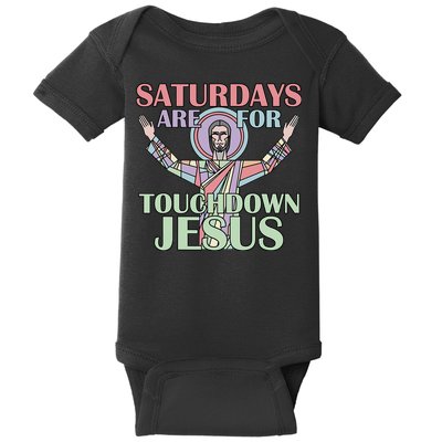 Saturdays Are For Touchdown Jesus Christian Baby Bodysuit