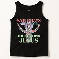 Saturdays Are For Touchdown Jesus Christian Tank Top