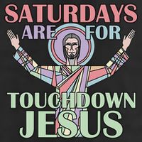 Saturdays Are For Touchdown Jesus Christian Golf Towel