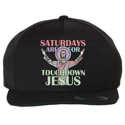 Saturdays Are For Touchdown Jesus Christian Wool Snapback Cap