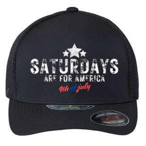 Saturdays Are For America 4th Of July Flexfit Unipanel Trucker Cap