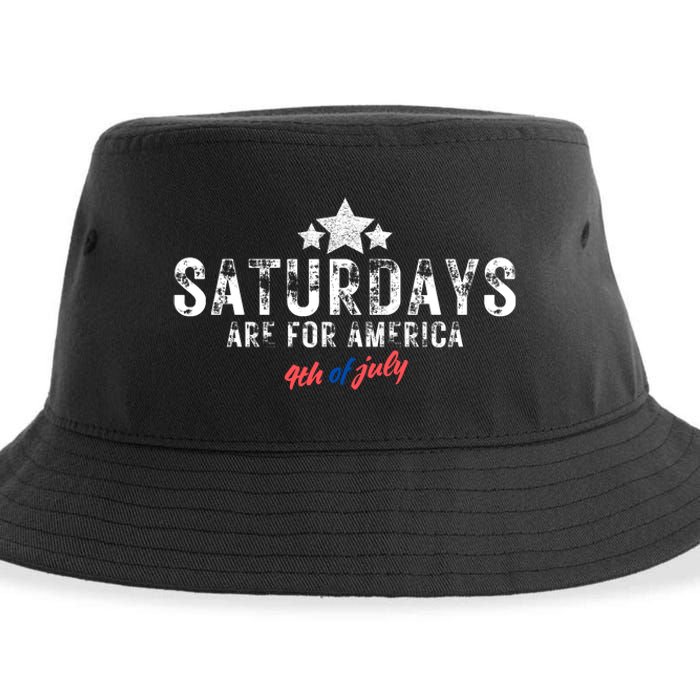 Saturdays Are For America 4th Of July Sustainable Bucket Hat