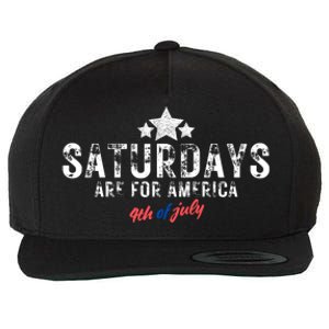 Saturdays Are For America 4th Of July Wool Snapback Cap