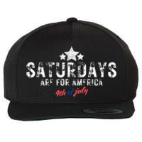 Saturdays Are For America 4th Of July Wool Snapback Cap