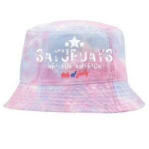 Saturdays Are For America 4th Of July Tie-Dyed Bucket Hat