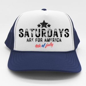 Saturdays Are For America 4th Of July Trucker Hat