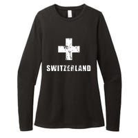 Switzerland Apparel For Swiss Retro Vintage Design Lover Womens CVC Long Sleeve Shirt