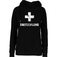 Switzerland Apparel For Swiss Retro Vintage Design Lover Womens Funnel Neck Pullover Hood