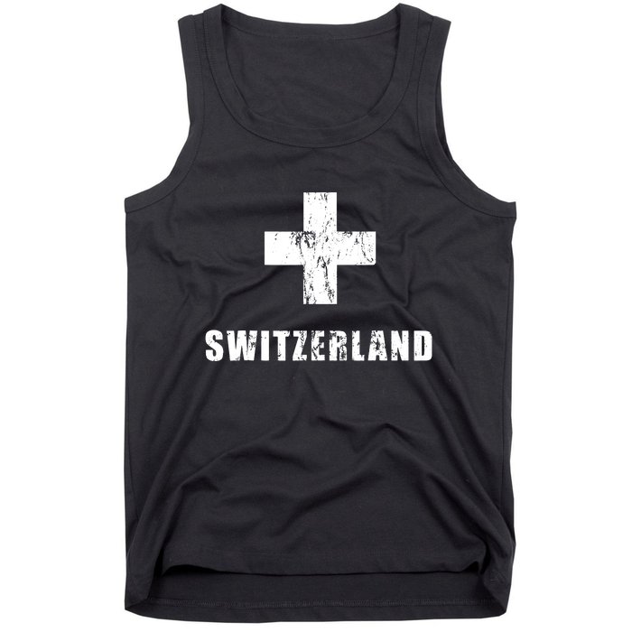 Switzerland Apparel For Swiss Retro Vintage Design Lover Tank Top