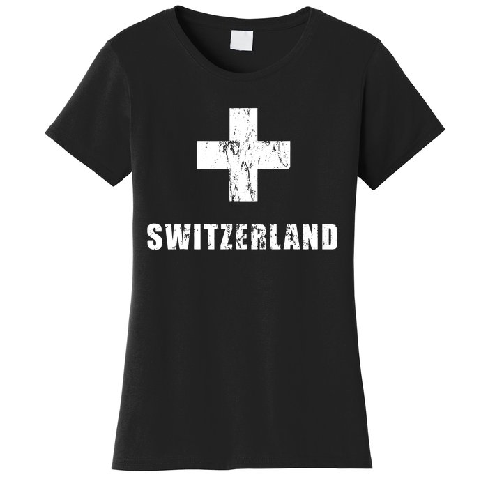 Switzerland Apparel For Swiss Retro Vintage Design Lover Women's T-Shirt