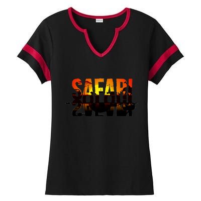 Safari Animal Kingdom Ladies Halftime Notch Neck Tee