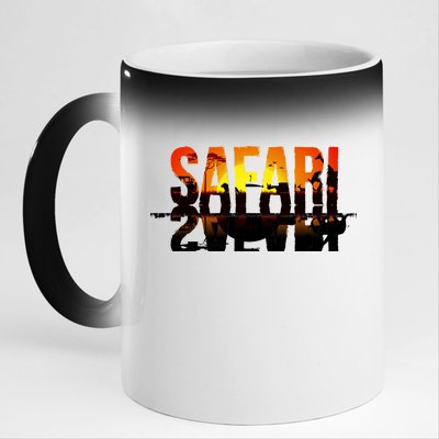 Safari Animal Kingdom 11oz Black Color Changing Mug