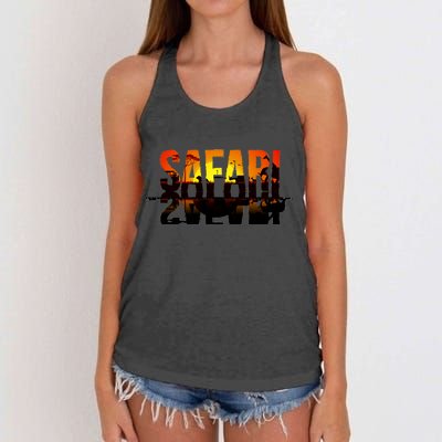 Safari Animal Kingdom Women's Knotted Racerback Tank