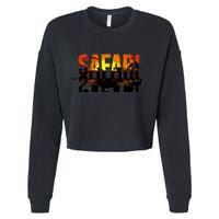 Safari Animal Kingdom Cropped Pullover Crew