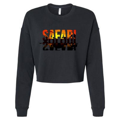 Safari Animal Kingdom Cropped Pullover Crew