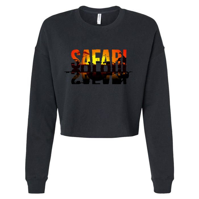 Safari Animal Kingdom Cropped Pullover Crew