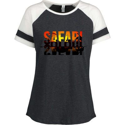 Safari Animal Kingdom Enza Ladies Jersey Colorblock Tee