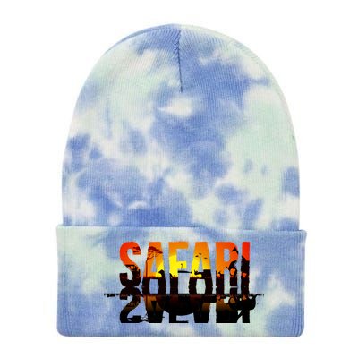 Safari Animal Kingdom Tie Dye 12in Knit Beanie