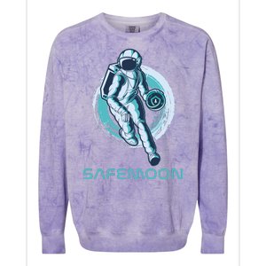 Safemoon Blockchain Cryptocurrency Astronaut Basketball Colorblast Crewneck Sweatshirt