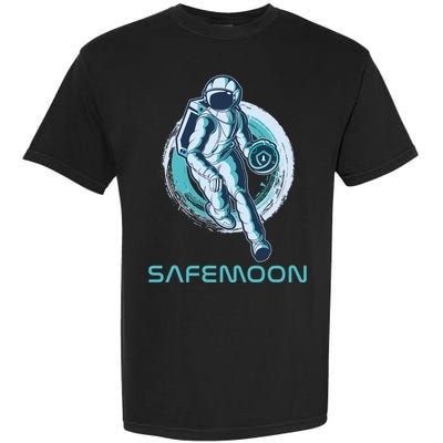 Safemoon Blockchain Cryptocurrency Astronaut Basketball Garment-Dyed Heavyweight T-Shirt