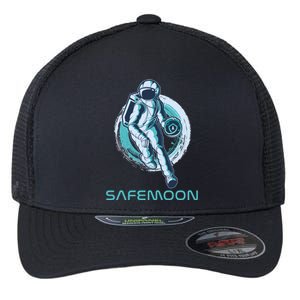 Safemoon Blockchain Cryptocurrency Astronaut Basketball Flexfit Unipanel Trucker Cap