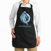 Safemoon Blockchain Cryptocurrency Astronaut Basketball Full-Length Apron With Pockets