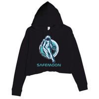 Safemoon Blockchain Cryptocurrency Astronaut Basketball Crop Fleece Hoodie