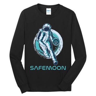 Safemoon Blockchain Cryptocurrency Astronaut Basketball Tall Long Sleeve T-Shirt