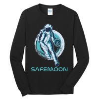Safemoon Blockchain Cryptocurrency Astronaut Basketball Tall Long Sleeve T-Shirt