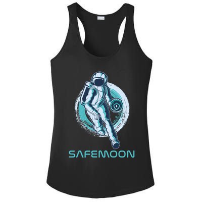 Safemoon Blockchain Cryptocurrency Astronaut Basketball Ladies PosiCharge Competitor Racerback Tank