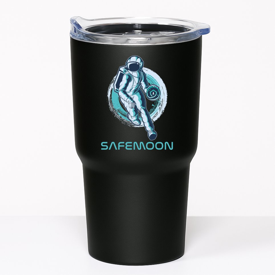 Safemoon Blockchain Cryptocurrency Astronaut Basketball Tumbler