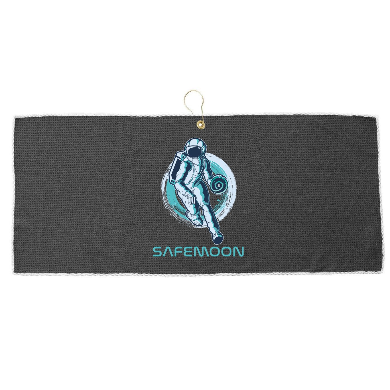 Safemoon Blockchain Cryptocurrency Astronaut Basketball Large Microfiber Waffle Golf Towel