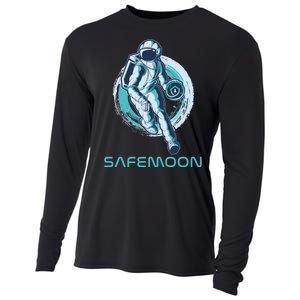 Safemoon Blockchain Cryptocurrency Astronaut Basketball Cooling Performance Long Sleeve Crew