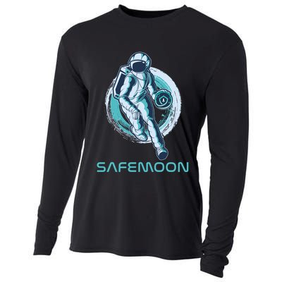 Safemoon Blockchain Cryptocurrency Astronaut Basketball Cooling Performance Long Sleeve Crew