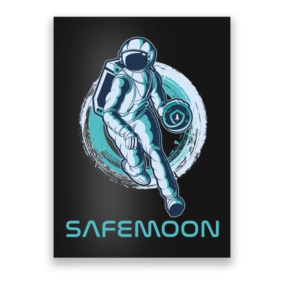 Safemoon Blockchain Cryptocurrency Astronaut Basketball Poster