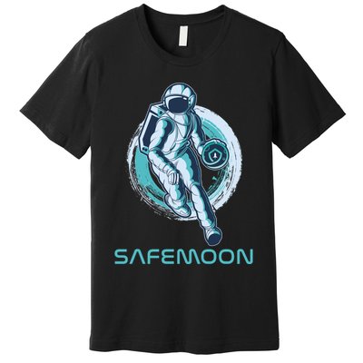 Safemoon Blockchain Cryptocurrency Astronaut Basketball Premium T-Shirt