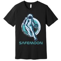 Safemoon Blockchain Cryptocurrency Astronaut Basketball Premium T-Shirt
