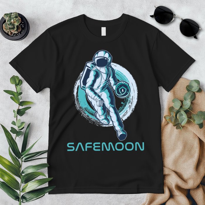Safemoon Blockchain Cryptocurrency Astronaut Basketball Premium T-Shirt