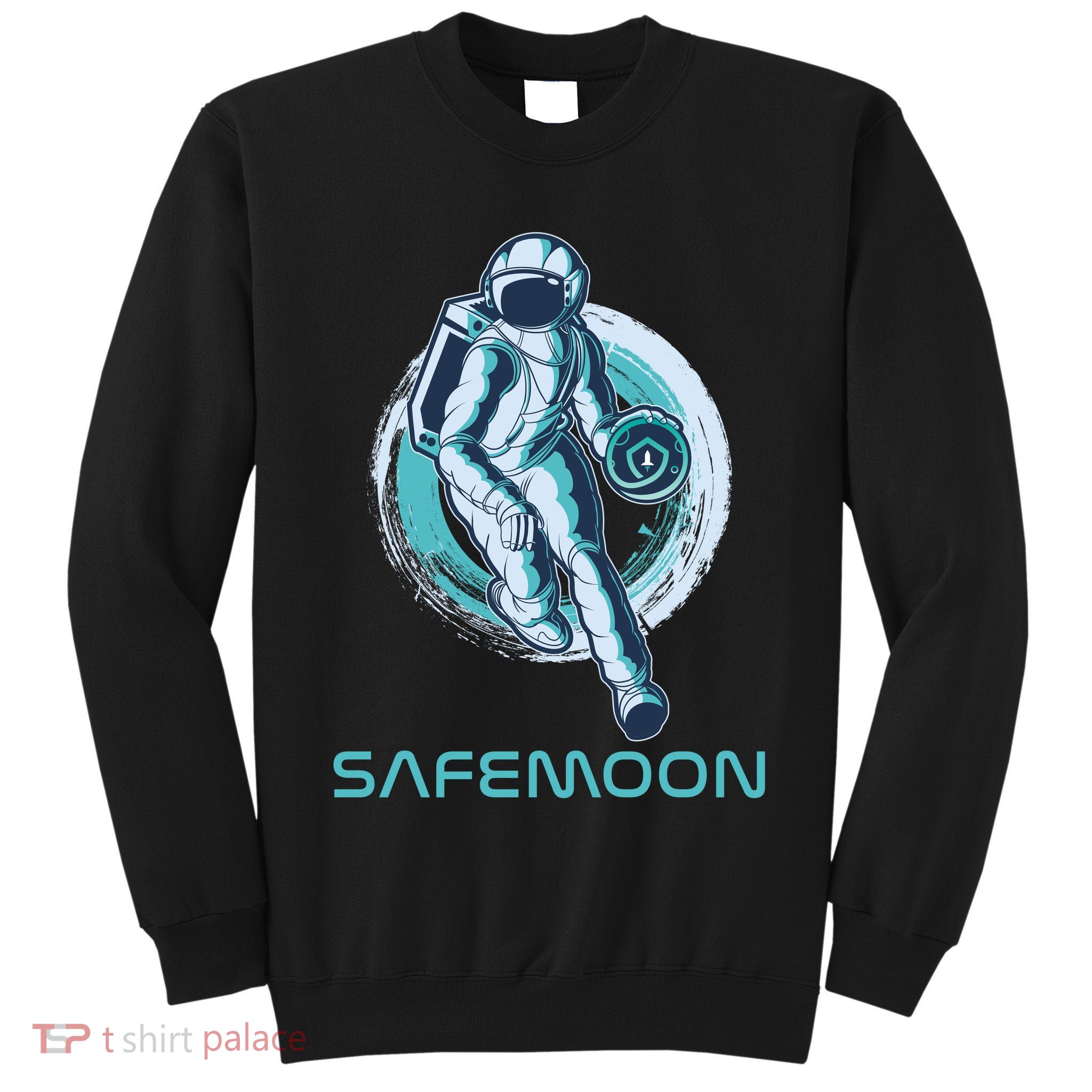 Safemoon Blockchain Cryptocurrency Astronaut Basketball Tall Sweatshirt
