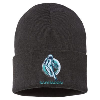 Safemoon Blockchain Cryptocurrency Astronaut Basketball Sustainable Knit Beanie